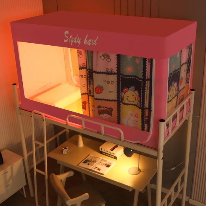 91家纺网 家纺一手货源 找家纺 迷仙巢家纺 2022新款学生宿舍蚊帐元气少女