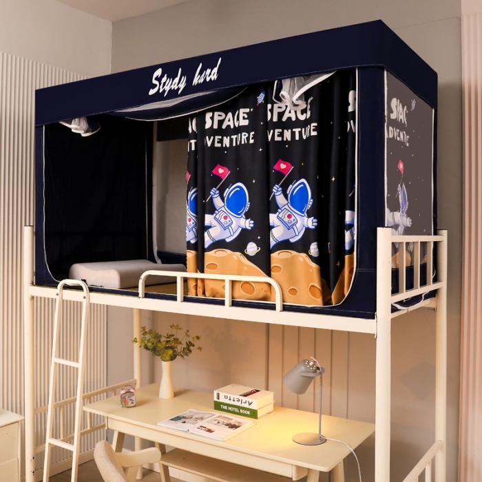 91家纺网 家纺一手货源 找家纺 迷仙巢家纺 2022新款学生宿舍蚊帐太空人