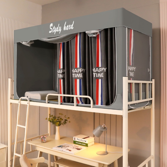 91家纺网 家纺一手货源 找家纺 迷仙巢家纺 2022新款学生宿舍蚊帐快乐时光