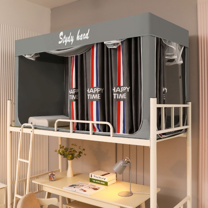 91家纺网 家纺一手货源 找家纺 迷仙巢家纺 2022新款学生宿舍蚊帐快乐时光