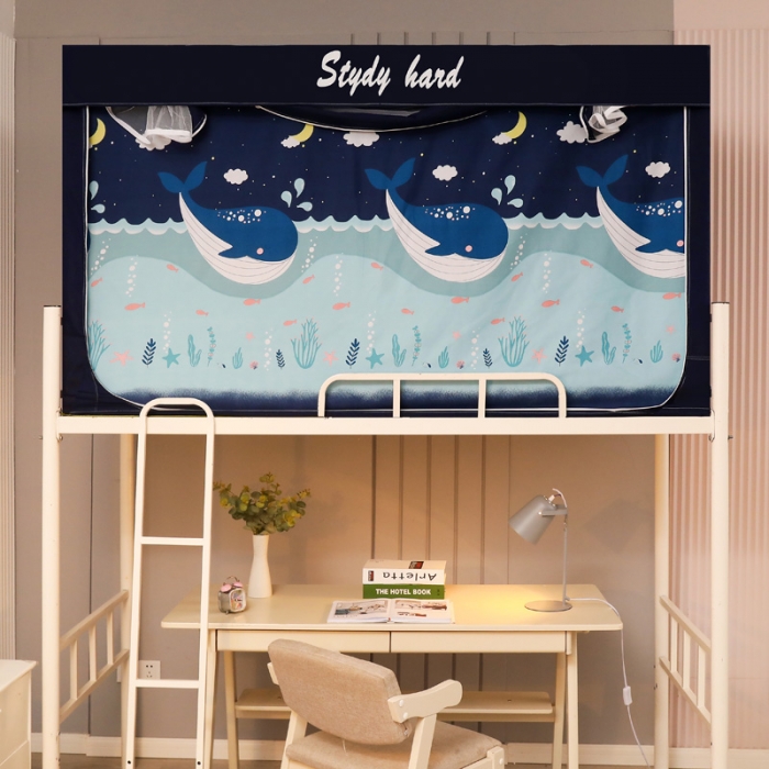 91家纺网 家纺一手货源 找家纺 迷仙巢家纺 2022新款学生宿舍蚊帐海豚湾