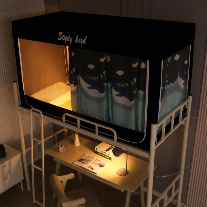 91家纺网 家纺一手货源 找家纺 迷仙巢家纺 2022新款学生宿舍蚊帐海豚湾