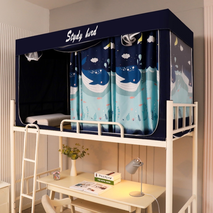 91家纺网 家纺一手货源 找家纺 迷仙巢家纺 2022新款学生宿舍蚊帐海豚湾