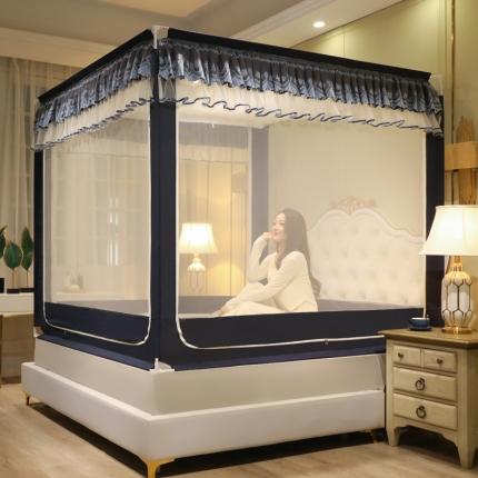 91家纺网 家纺一手货源 找家纺 （总）迷仙巢 2022新款三开门坐床蚊帐-B20相思