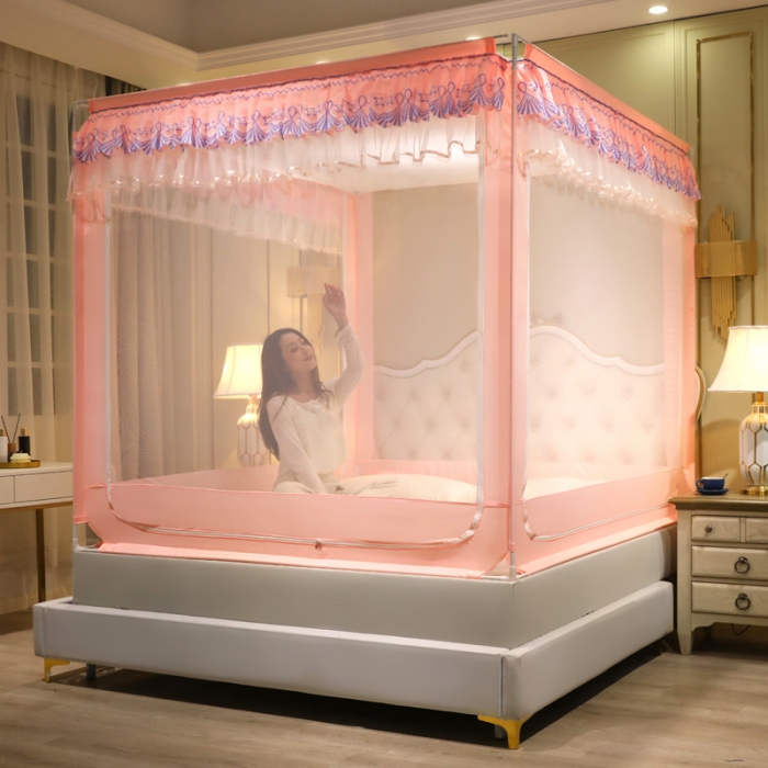 91家纺网 家纺一手货源 找家纺 （总）迷仙巢 2022新款三开门坐床蚊帐-B20相思