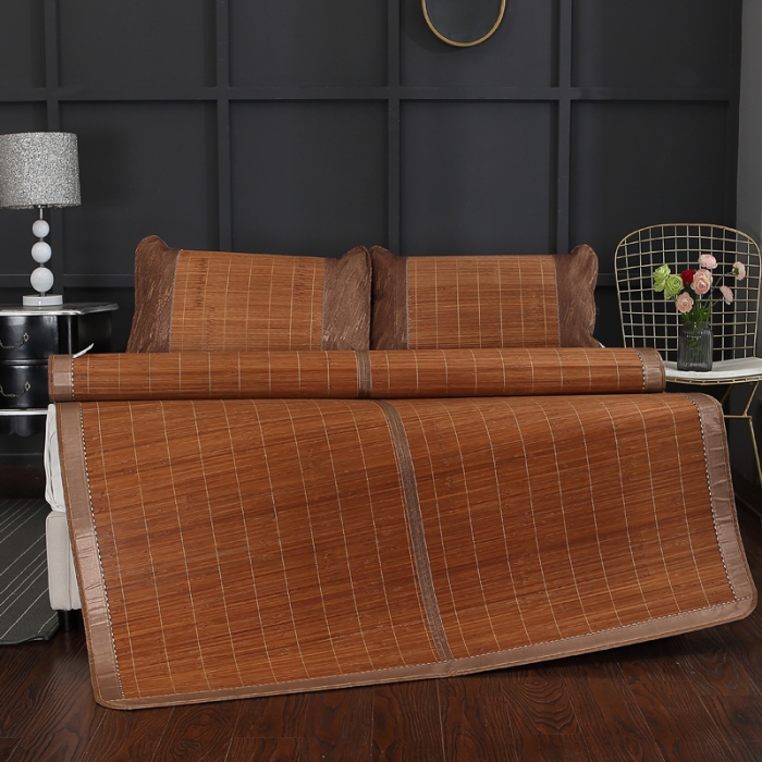 91家纺网 家纺一手货源 找家纺 （总）新月家纺  2022新款加厚双面碳化凉席竹席席子