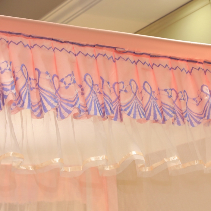 91家纺网 家纺一手货源 找家纺 迷仙巢 2022新款三开门坐床蚊帐-B20相思 相思-玉色