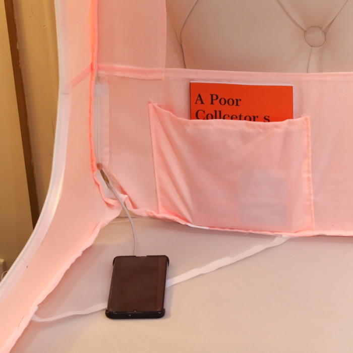 91家纺网 家纺一手货源 找家纺 迷仙巢 2022新款三开门坐床蚊帐-B20相思 相思-玉色