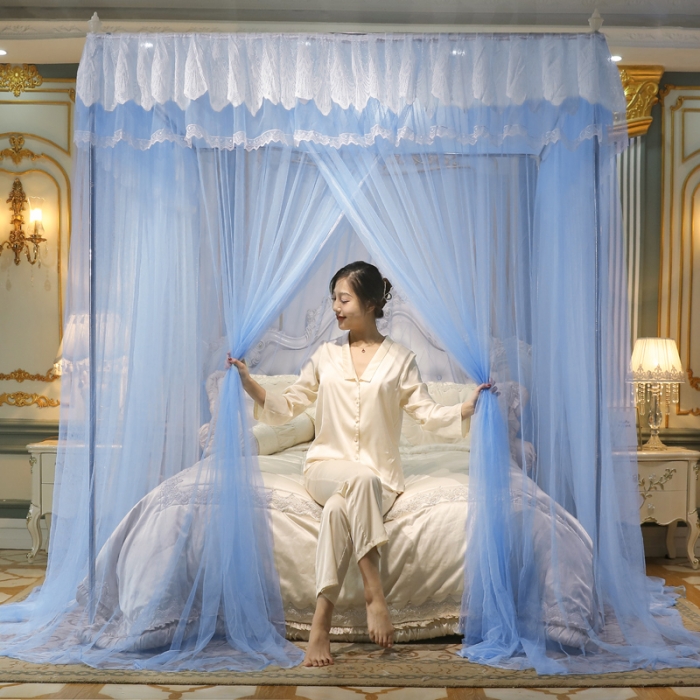 91家纺网 家纺一手货源 找家纺 （总）迷仙巢2022新款三开门落地式蚊帐-A30锦绣