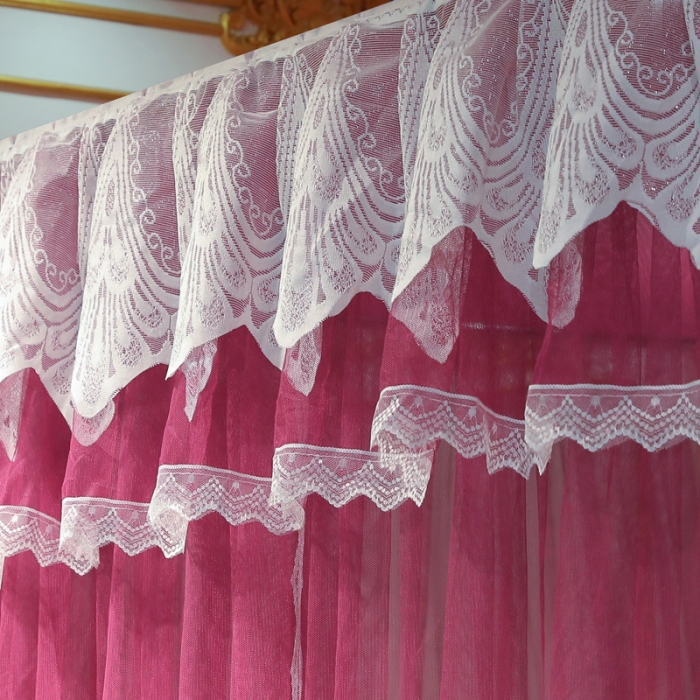 91家纺网 家纺一手货源 找家纺 迷仙巢2022新款三开门落地式蚊帐-A30锦绣 锦绣-豆沙