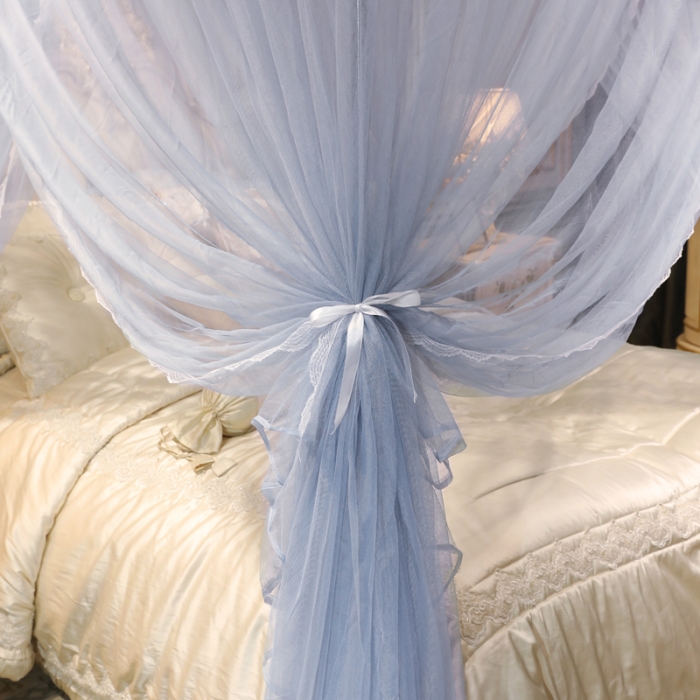 91家纺网 家纺一手货源 找家纺 迷仙巢2022新款三开门落地式蚊帐-A30锦绣 锦绣-高级灰