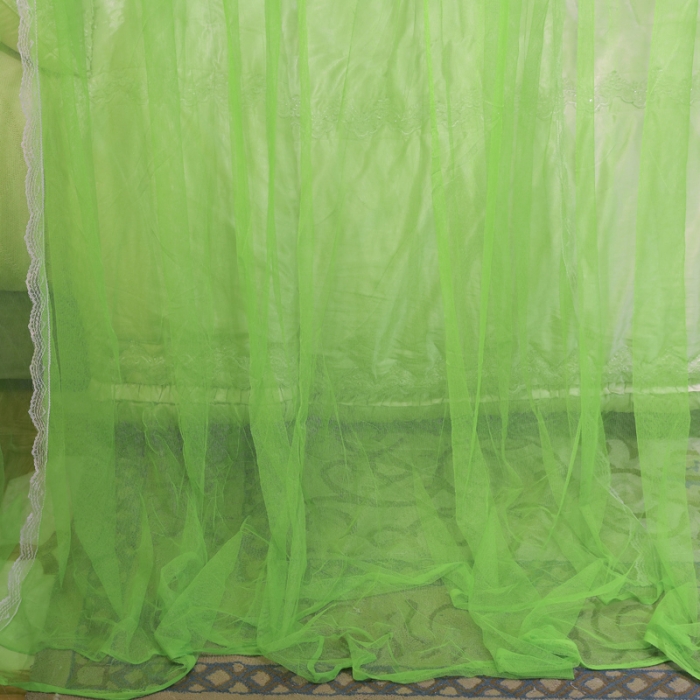 91家纺网 家纺一手货源 找家纺 迷仙巢2022新款三开门落地式蚊帐-A30锦绣 锦绣-果绿