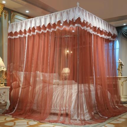 迷仙巢2022新款三开门落地式蚊帐-A30锦绣 锦绣-咖色