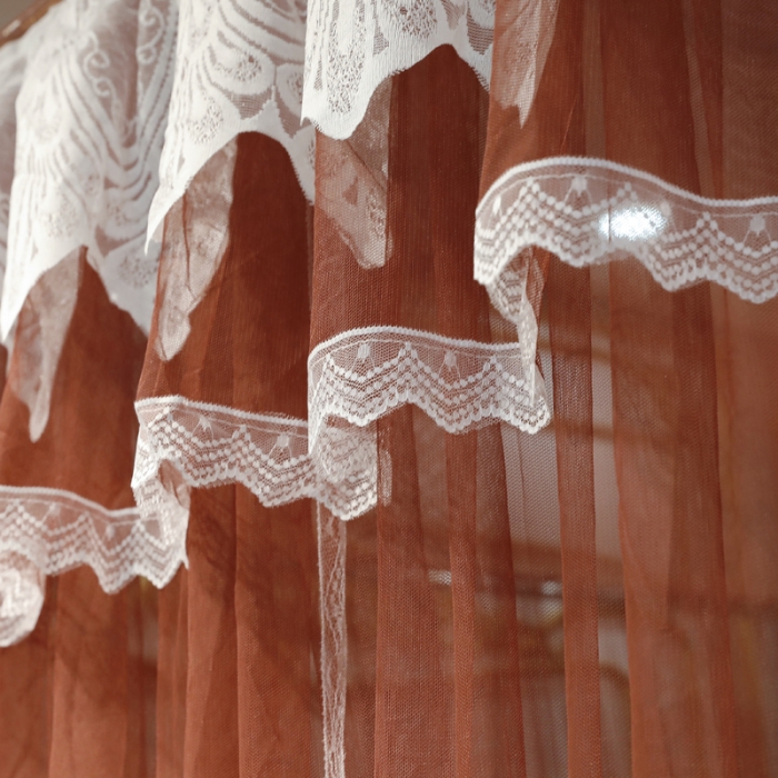 91家纺网 家纺一手货源 找家纺 迷仙巢2022新款三开门落地式蚊帐-A30锦绣 锦绣-咖色