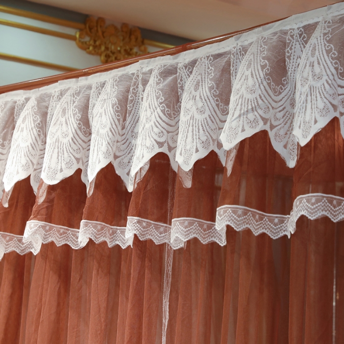 91家纺网 家纺一手货源 找家纺 迷仙巢2022新款三开门落地式蚊帐-A30锦绣 锦绣-咖色