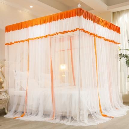 91家纺网 家纺一手货源 找家纺 （总）迷仙巢2022新款三开门落地式防尘顶蚊帐-A20清欢