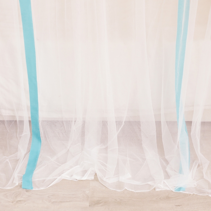 91家纺网 家纺一手货源 找家纺 （总）迷仙巢2022新款三开门落地式防尘顶蚊帐-A20清欢