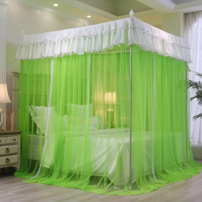 91家纺网 家纺一手货源 找家纺 （总）迷仙巢 2022新款三开门落地式蚊帐-A10芳华