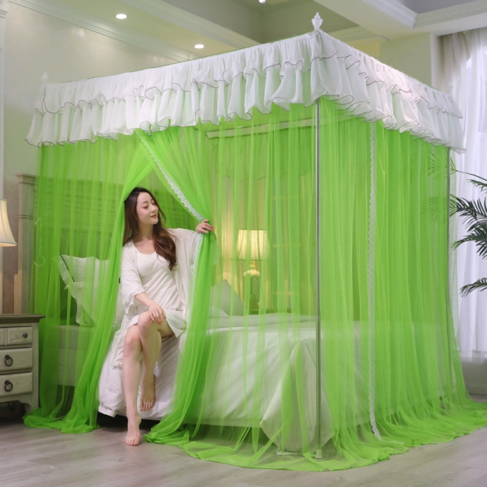 91家纺网 家纺一手货源 找家纺 （总）迷仙巢 2022新款三开门落地式蚊帐-A10芳华