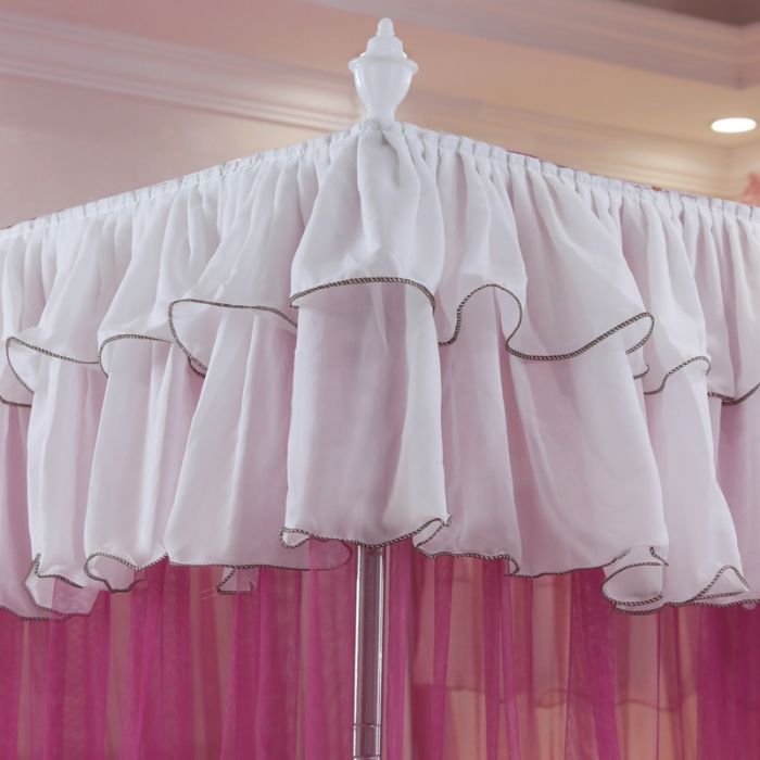 91家纺网 家纺一手货源 找家纺 迷仙巢 2022新款三开门落地式蚊帐-A10芳华 芳华-豆沙