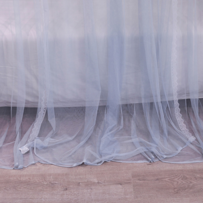 91家纺网 家纺一手货源 找家纺 迷仙巢 2022新款三开门落地式蚊帐-A10芳华芳华-高级灰