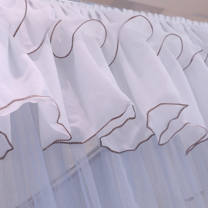 91家纺网 家纺一手货源 找家纺 迷仙巢 2022新款三开门落地式蚊帐-A10芳华芳华-高级灰