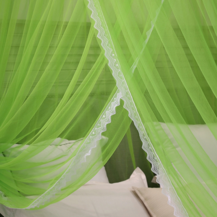 91家纺网 家纺一手货源 找家纺 迷仙巢 2022新款三开门落地式蚊帐-A10芳华 芳华-果绿