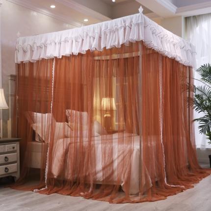 迷仙巢 2022新款三开门落地式蚊帐-A10芳华 芳华-咖色