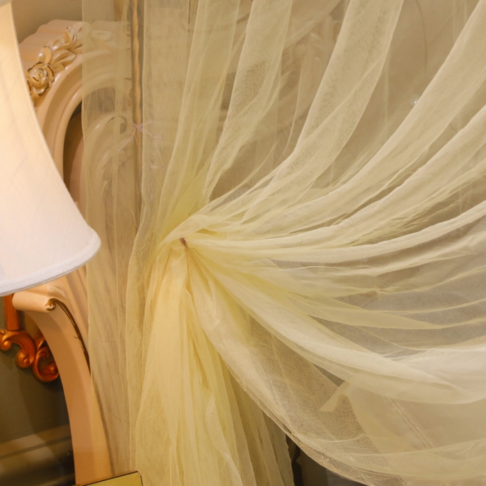 91家纺网 家纺一手货源 找家纺 迷仙巢家纺 2022新款落地宫廷蚊帐-C60粉黛佳人米黄