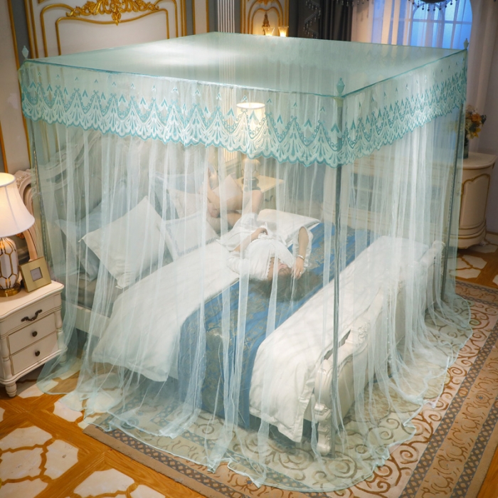 91家纺网 家纺一手货源 找家纺 迷仙巢家纺 2022新款落地宫廷蚊帐-C60粉黛佳人兰色