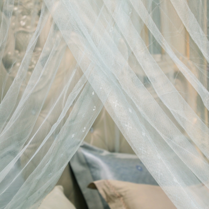 91家纺网 家纺一手货源 找家纺 迷仙巢家纺 2022新款落地宫廷蚊帐-C60粉黛佳人兰色