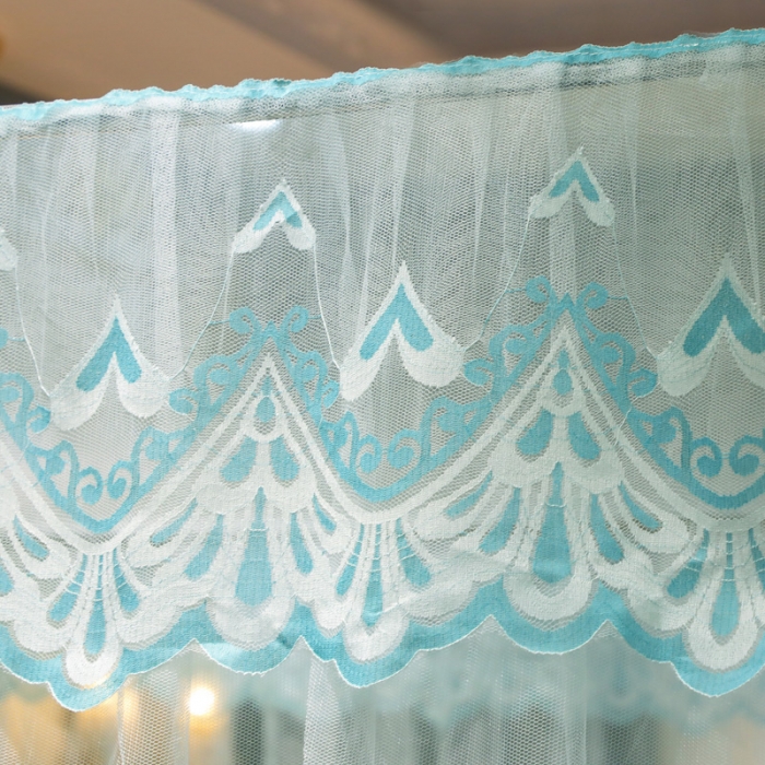 91家纺网 家纺一手货源 找家纺 迷仙巢家纺 2022新款落地宫廷蚊帐-C60粉黛佳人兰色