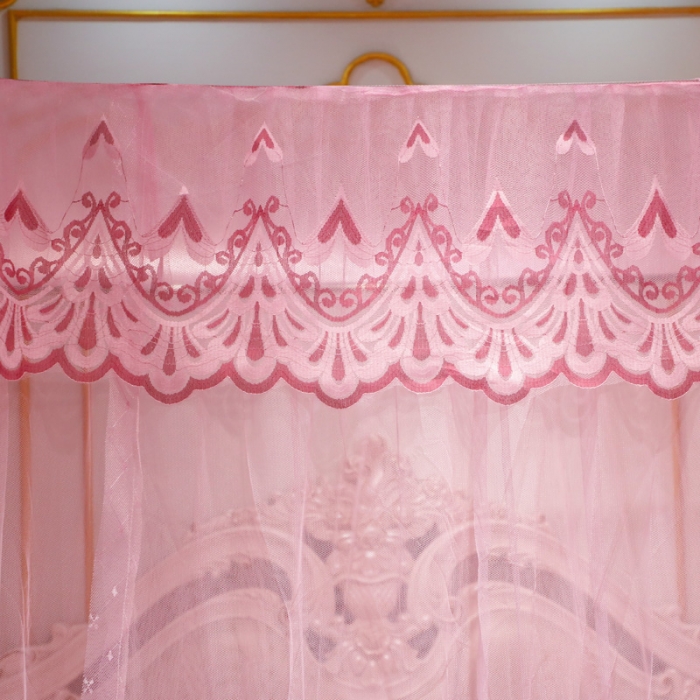 91家纺网 家纺一手货源 找家纺 迷仙巢家纺 2022新款落地宫廷蚊帐-C60粉黛佳人粉红