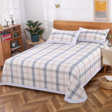 91家纺网 家纺一手货源 找家纺 恋尚羽 2025新款加厚纯棉老粗布凉席三件套 摩登天空