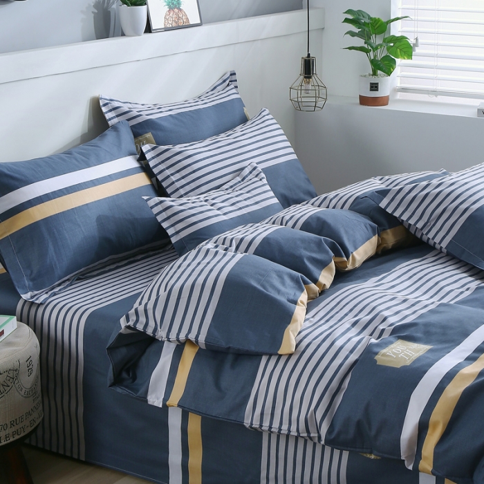 91家纺网 家纺一手货源 找家纺 雨萝家纺 2022新款纯棉四件套全棉学生宿舍三件套风尚之约