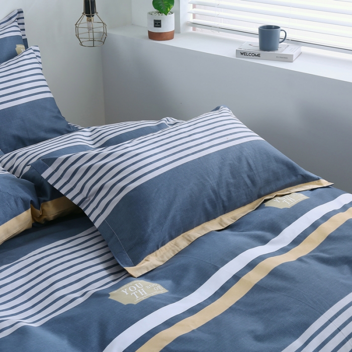 91家纺网 家纺一手货源 找家纺 雨萝家纺 2022新款纯棉四件套全棉学生宿舍三件套风尚之约