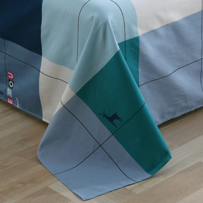 91家纺网 家纺一手货源 找家纺 雨萝家纺 2022新款纯棉四件套全棉学生宿舍三件套洛维思