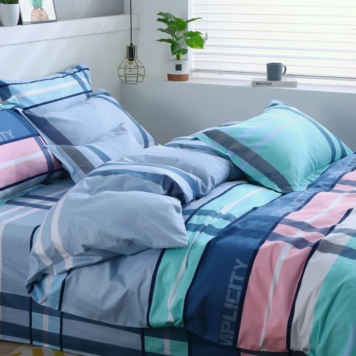 91家纺网 家纺一手货源 找家纺 雨萝家纺 2022新款纯棉被套全棉被罩 时尚格调