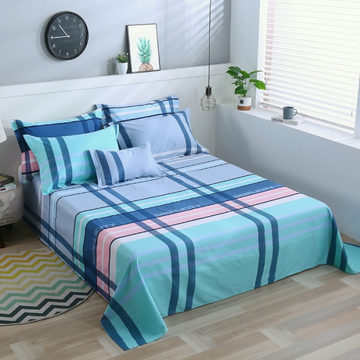 91家纺网 家纺一手货源 找家纺 雨萝家纺 2022新款纯棉床单全棉被单 时尚格调