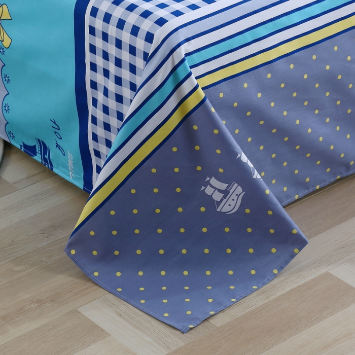 91家纺网 家纺一手货源 找家纺 雨萝家纺 2022新款纯棉床单全棉被单 扬帆起航