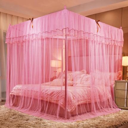 91家纺网 家纺一手货源 找家纺 初心 2025新款落地宫廷蚊帐-粉黛佳人粉