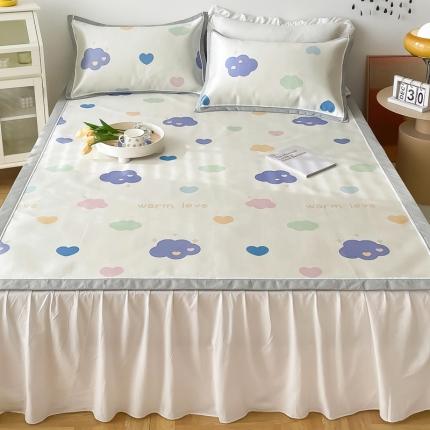 91家纺网 家纺一手货源 找家纺 （总）懒猫 2022新款600D数码印花冰丝席