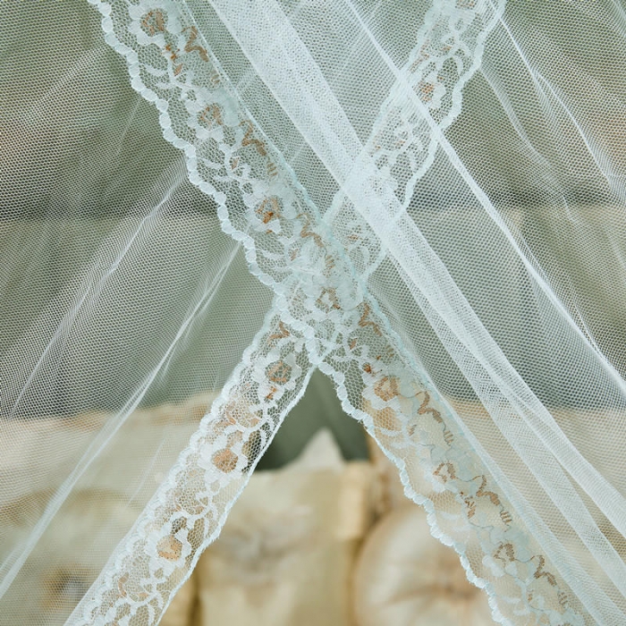 91家纺网 家纺一手货源 找家纺 初心 2025新款落地宫廷蚊帐-粉黛佳人水蓝