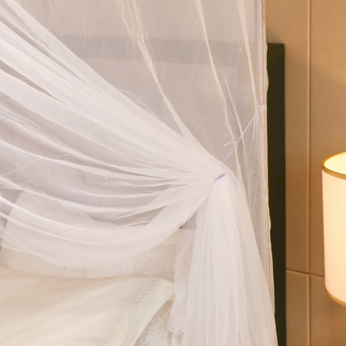 91家纺网 家纺一手货源 找家纺 初心 2025新款防尘顶盛夏单开门蚊帐白色