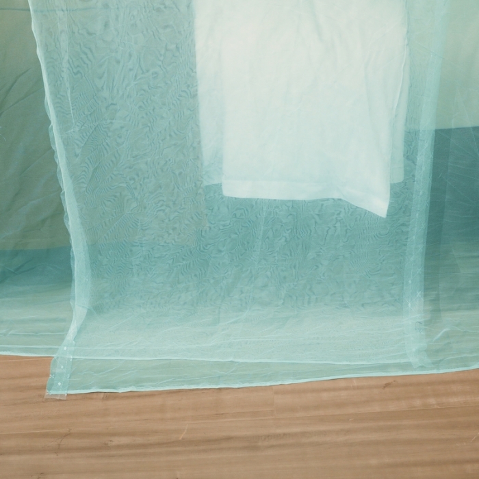 91家纺网 家纺一手货源 找家纺 初心 2025新款防尘顶盛夏单开门蚊帐水绿