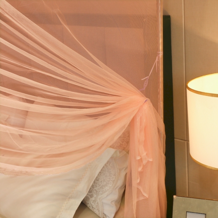 91家纺网 家纺一手货源 找家纺 初心 2025新款防尘顶盛夏单开门蚊帐玉色