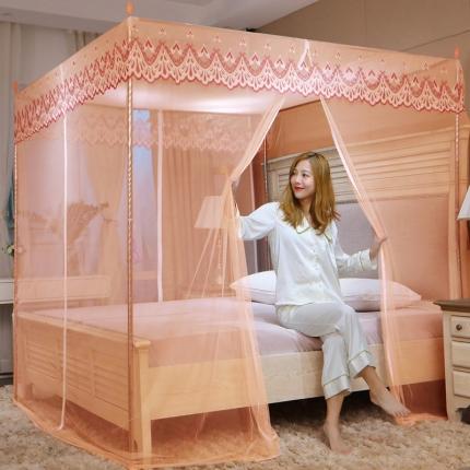 91家纺网 家纺一手货源 找家纺 初心 2025新款落地拉链宫廷蚊帐玉色