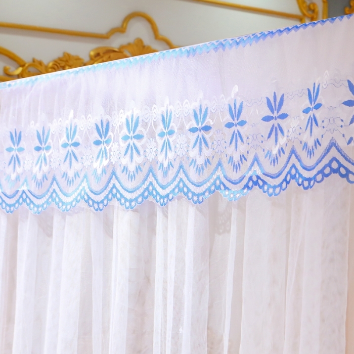 91家纺网 家纺一手货源 找家纺 初心 2025新款落地蚊帐-花语花语-白