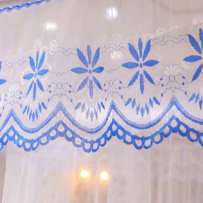 91家纺网 家纺一手货源 找家纺 初心 2025新款落地蚊帐-花语花语-白