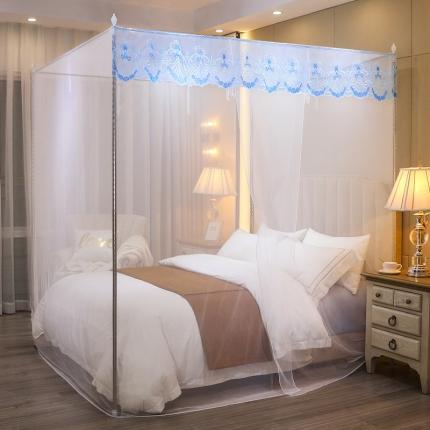 初心 2025新款单开门蚊帐-玫瑰白色